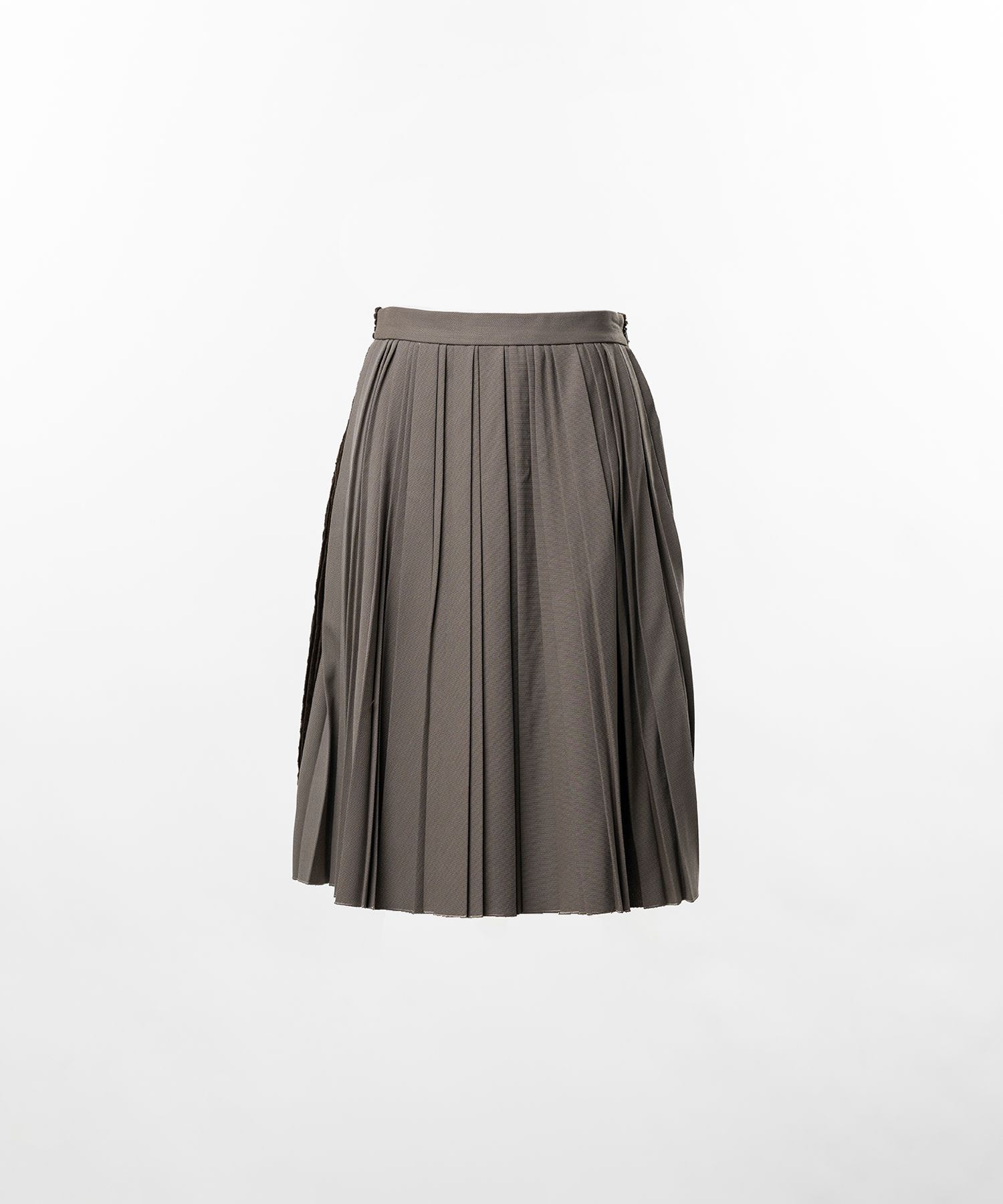 Combined Pleated Corduroy Skirt