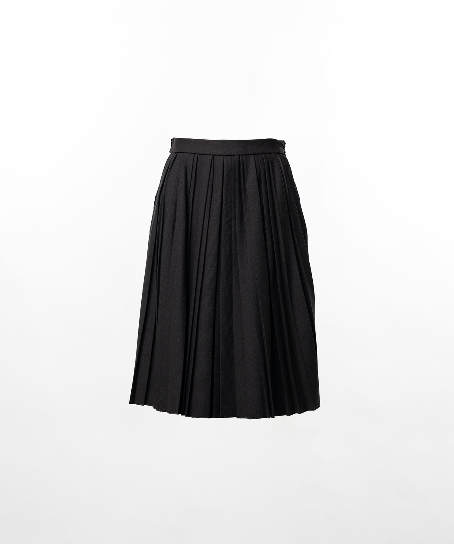 Combined Pleated Corduroy Skirt