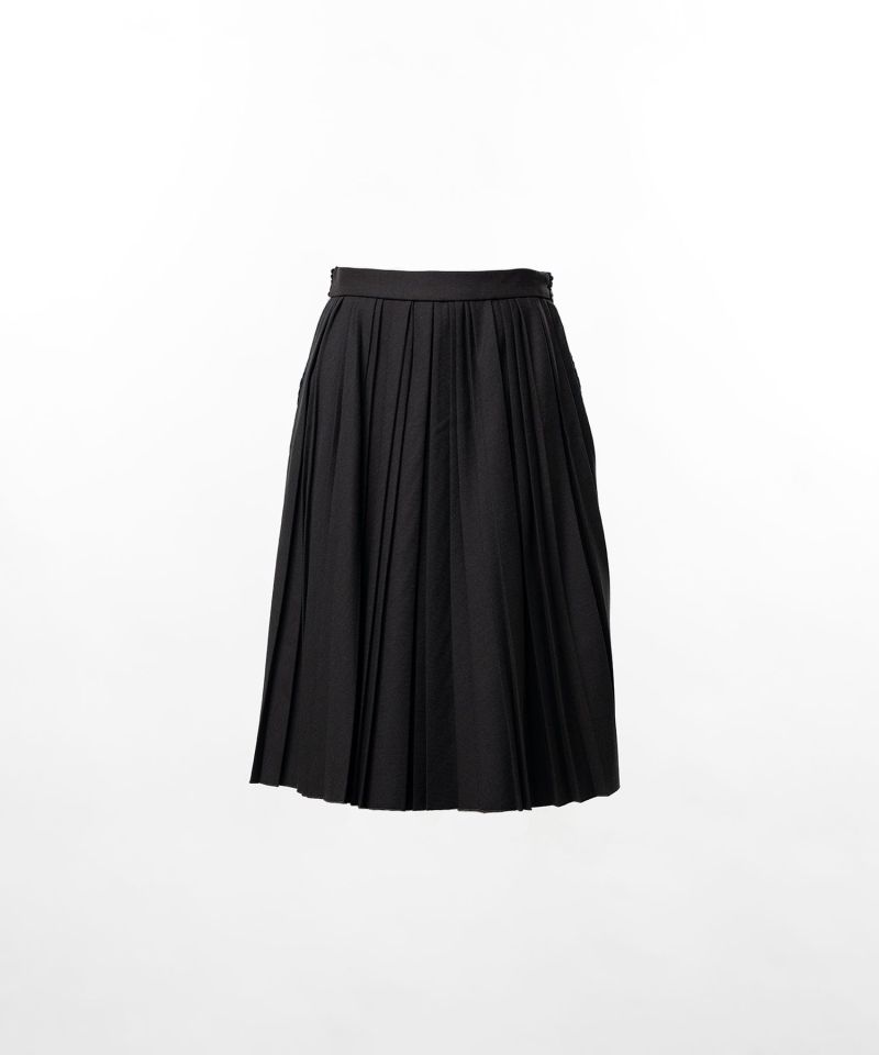 Combined Pleated Corduroy Skirt