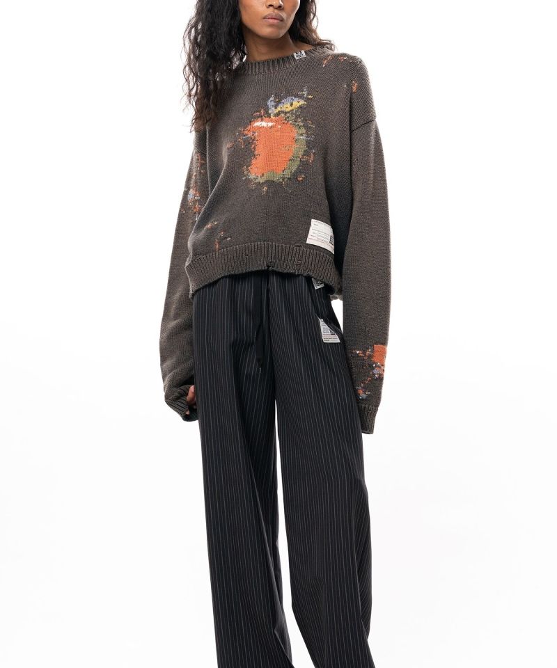Apple Jacquard Knit Sweater