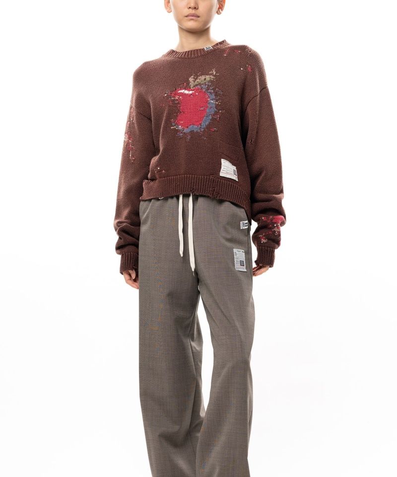 Apple Jacquard Knit Sweater