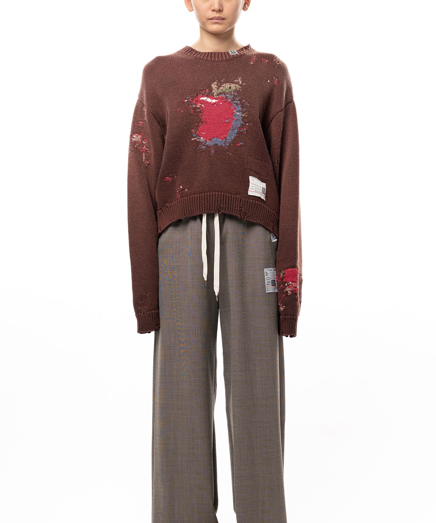 Apple Jacquard Knit Sweater