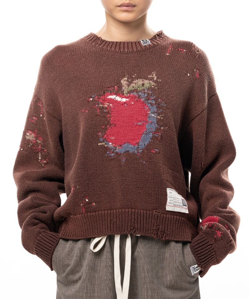 Apple Jacquard Knit Sweater