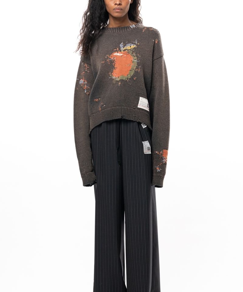 Apple Jacquard Knit Sweater