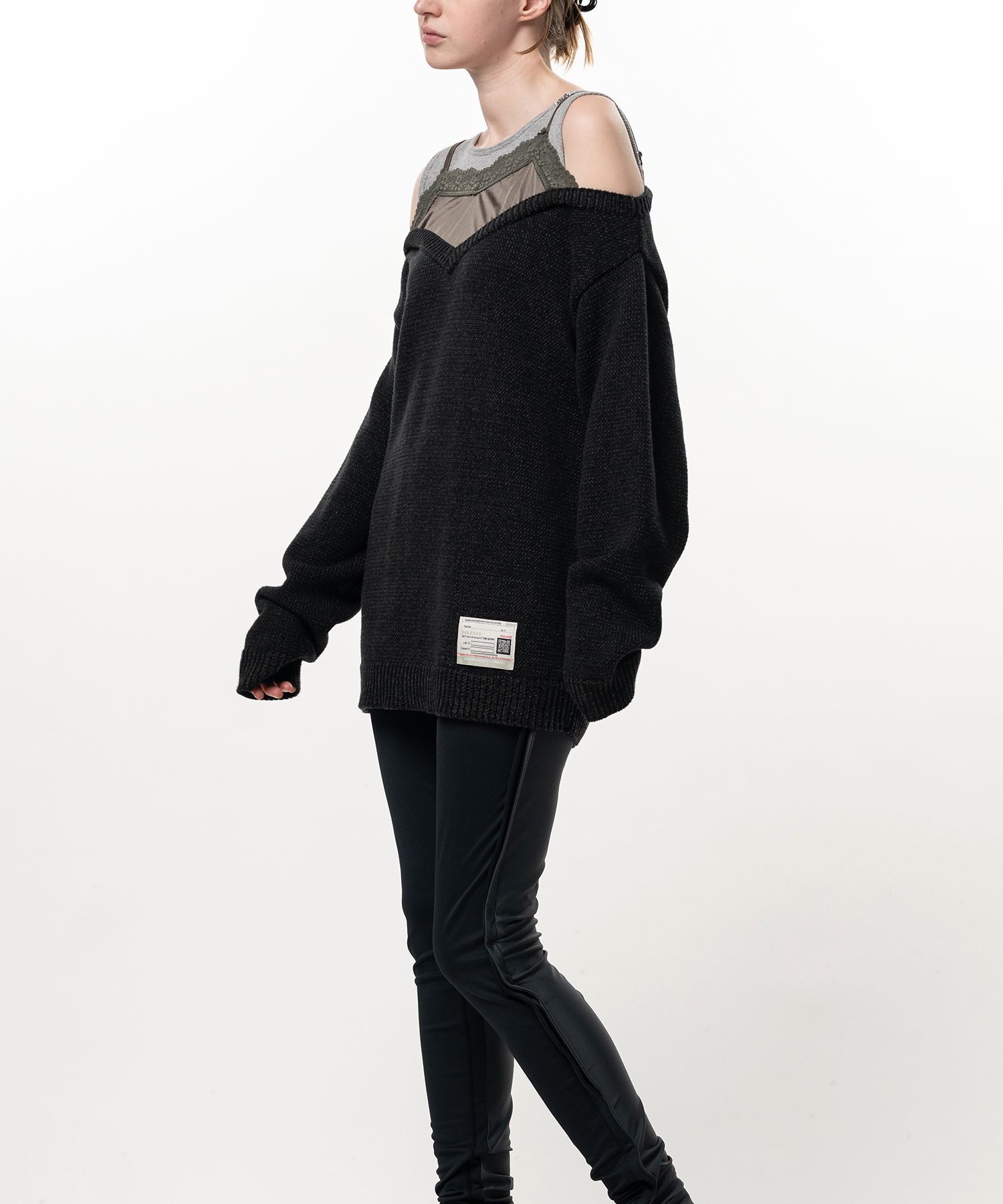 Shifted Layer Knit Sweater