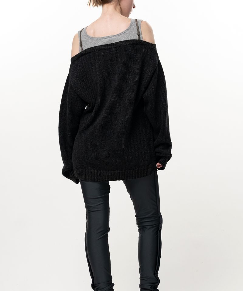 Shifted Layer Knit Sweater