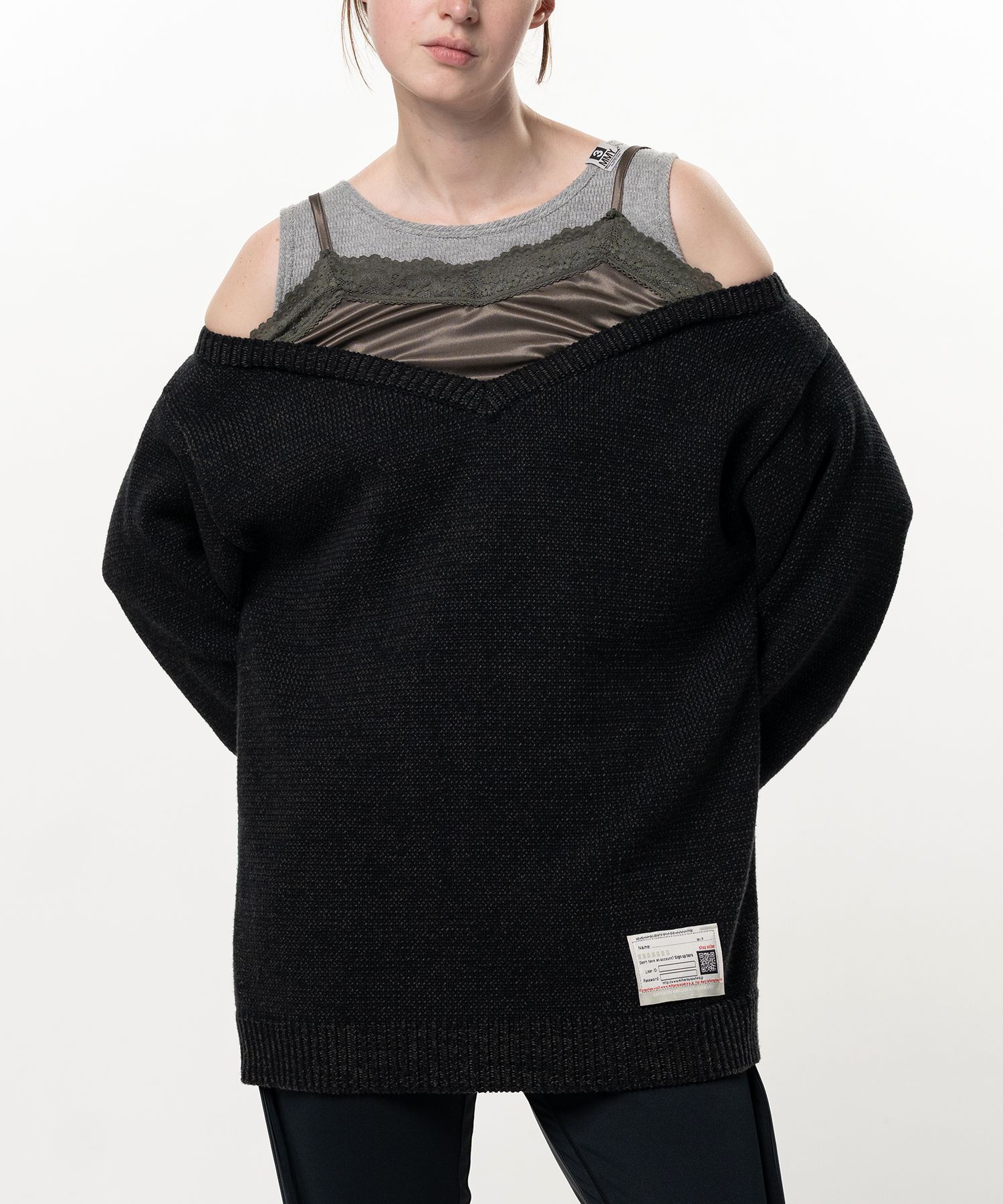 Shifted Layer Knit Sweater