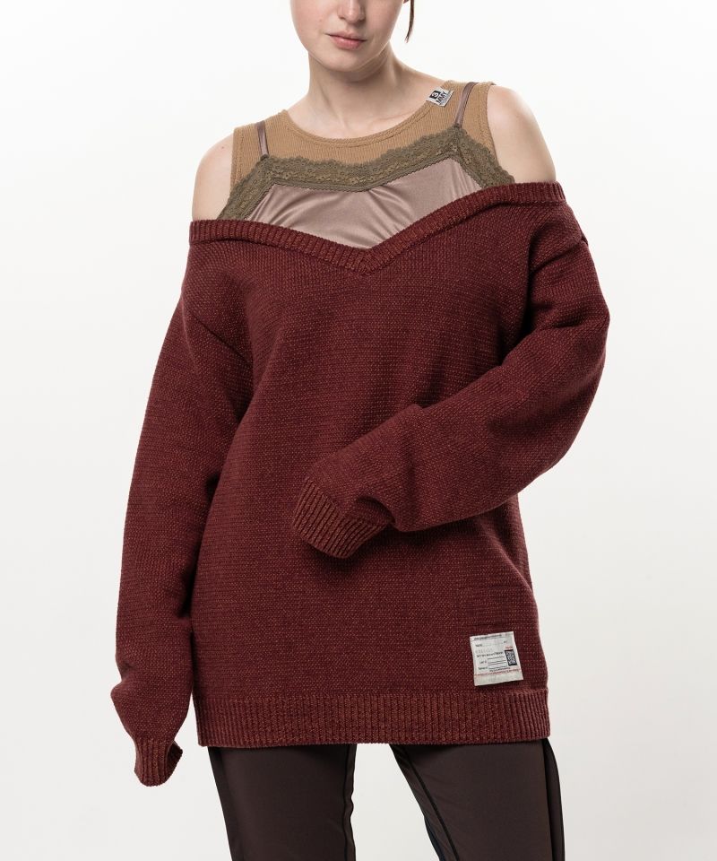 Shifted Layer Knit Sweater