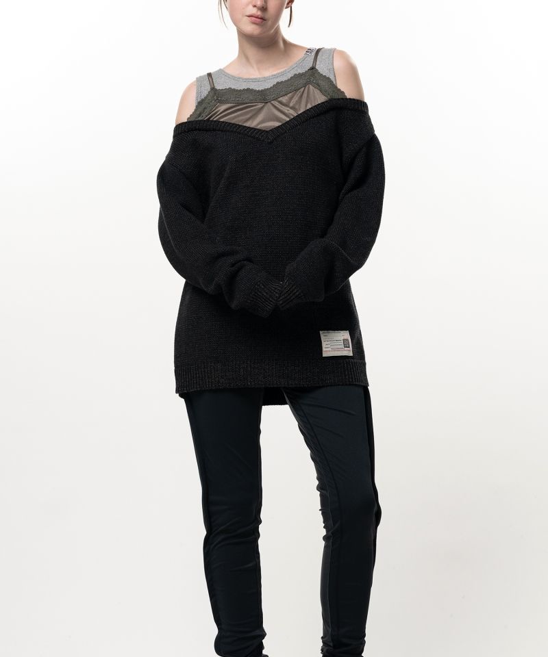Shifted Layer Knit Sweater