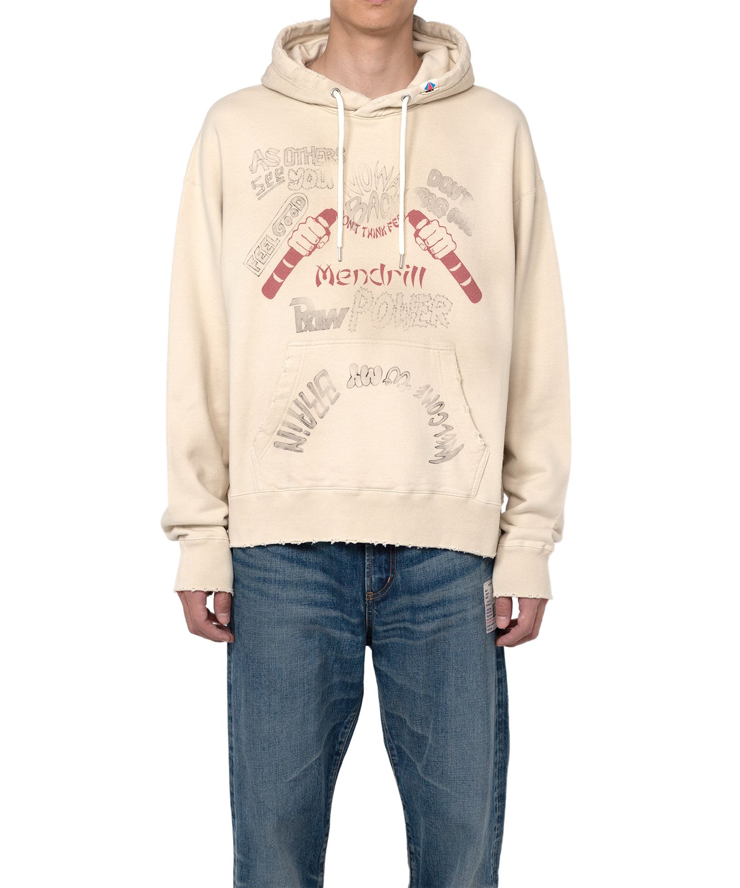 Mendrill X GS. Distressed Hoodie
