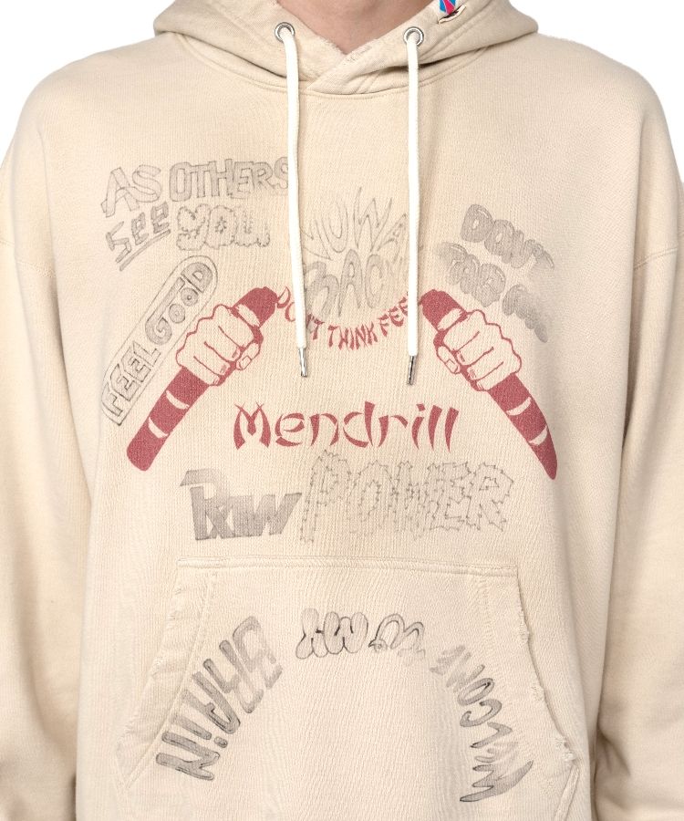Mendrill X GS. Distressed Hoodie