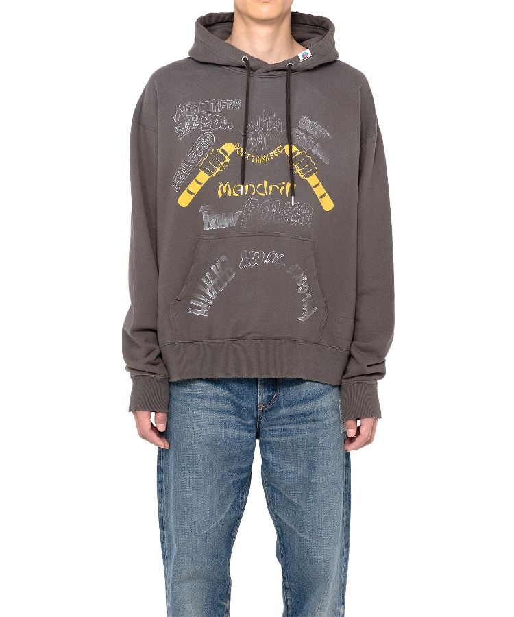 Mendrill X GS. Distressed Hoodie