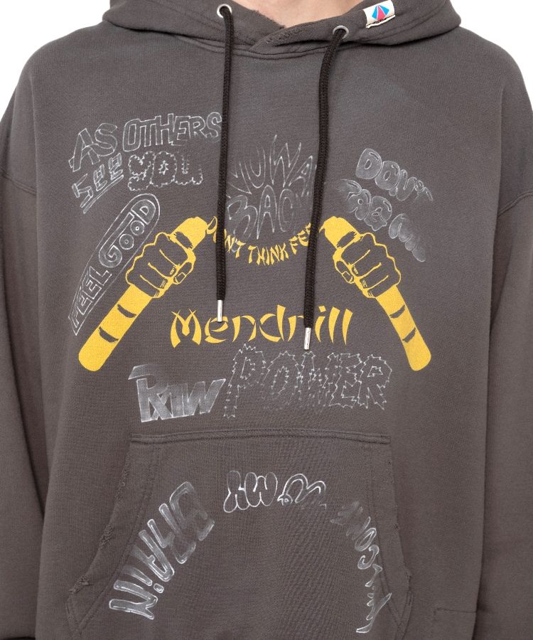 Mendrill X GS. Distressed Hoodie