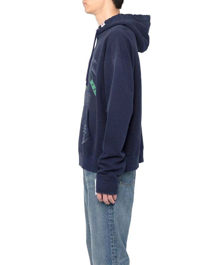 Mendrill X GS. Distressed Hoodie