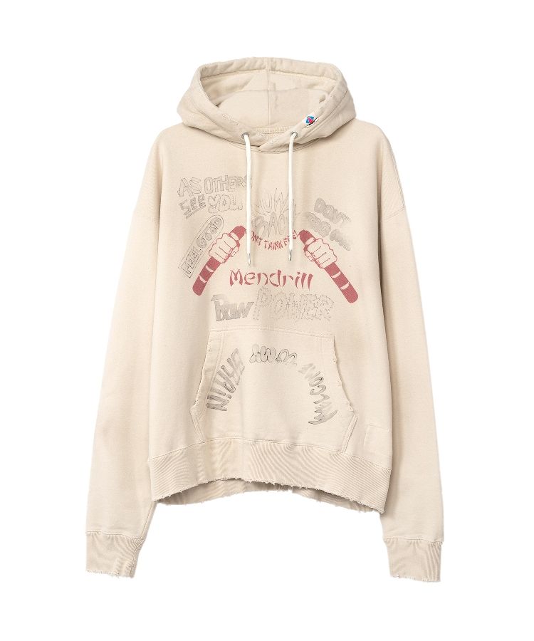 Mendrill X GS. Distressed Hoodie