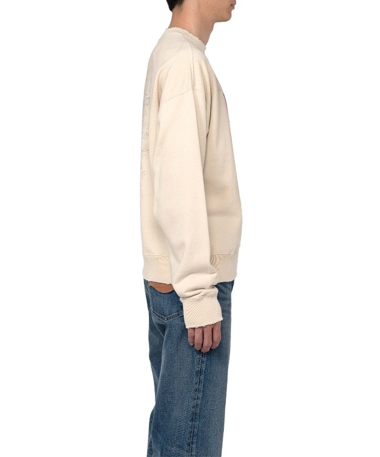 Mendrill X GS. Distressed Pullover Sweatshirt