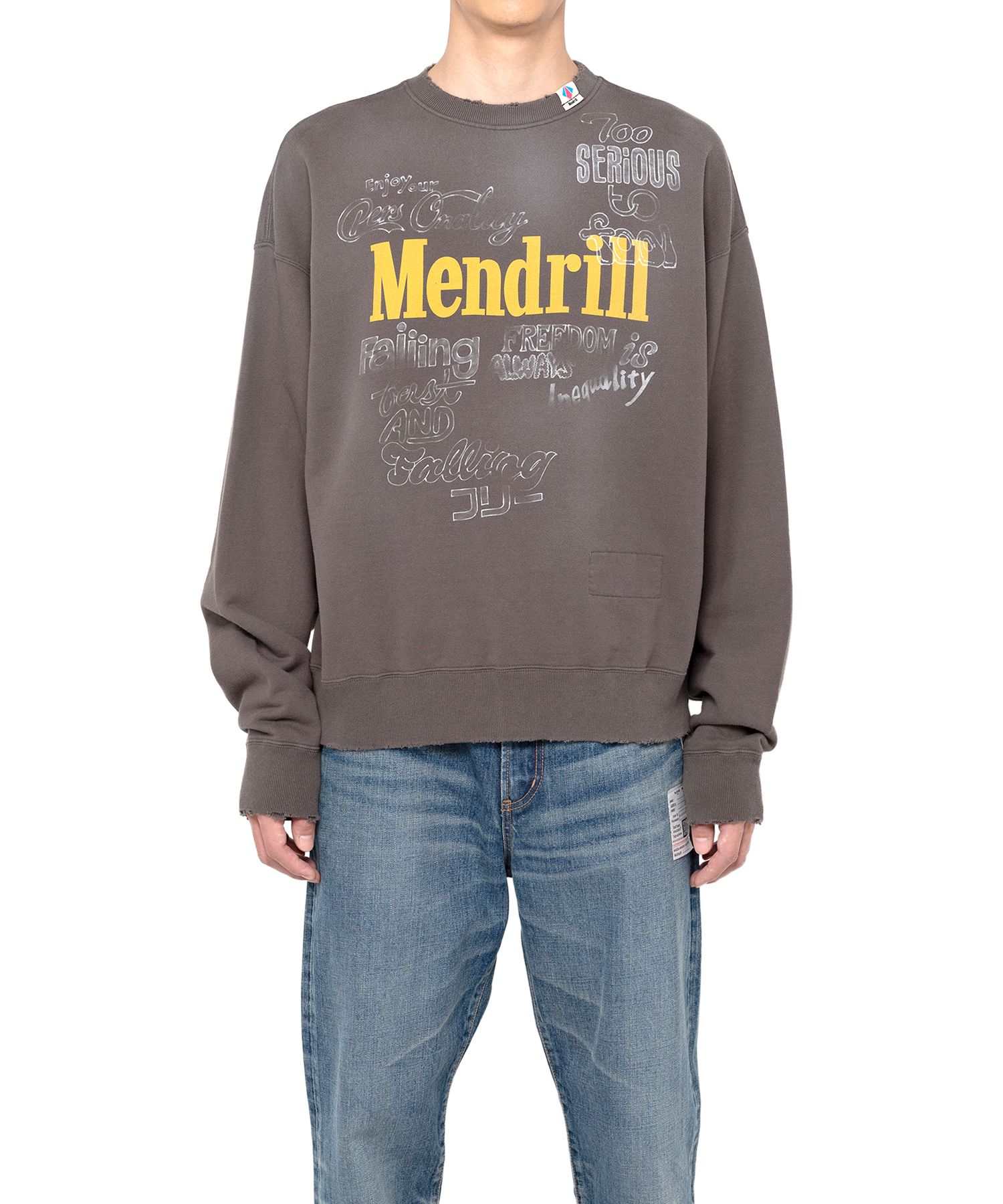 大人気♪【MIHARAYASUHIRO】Mendrill X GS. Distressed Hoodie Mendrill X GS. Distressed Hoodie（スウェット）｜Mendrill
