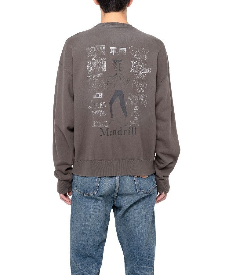 Mendrill X GS. Distressed Pullover Sweatshirt