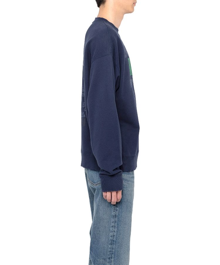Mendrill X GS. Distressed Pullover Sweatshirt