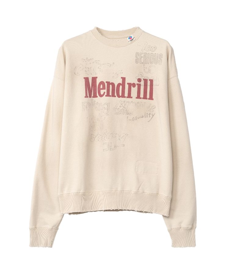 Mendrill X GS. Distressed Pullover Sweatshirt
