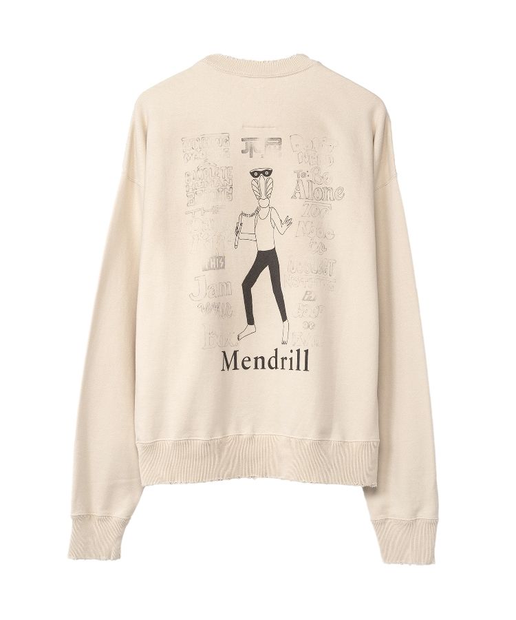 Mendrill X GS. Distressed Pullover Sweatshirt