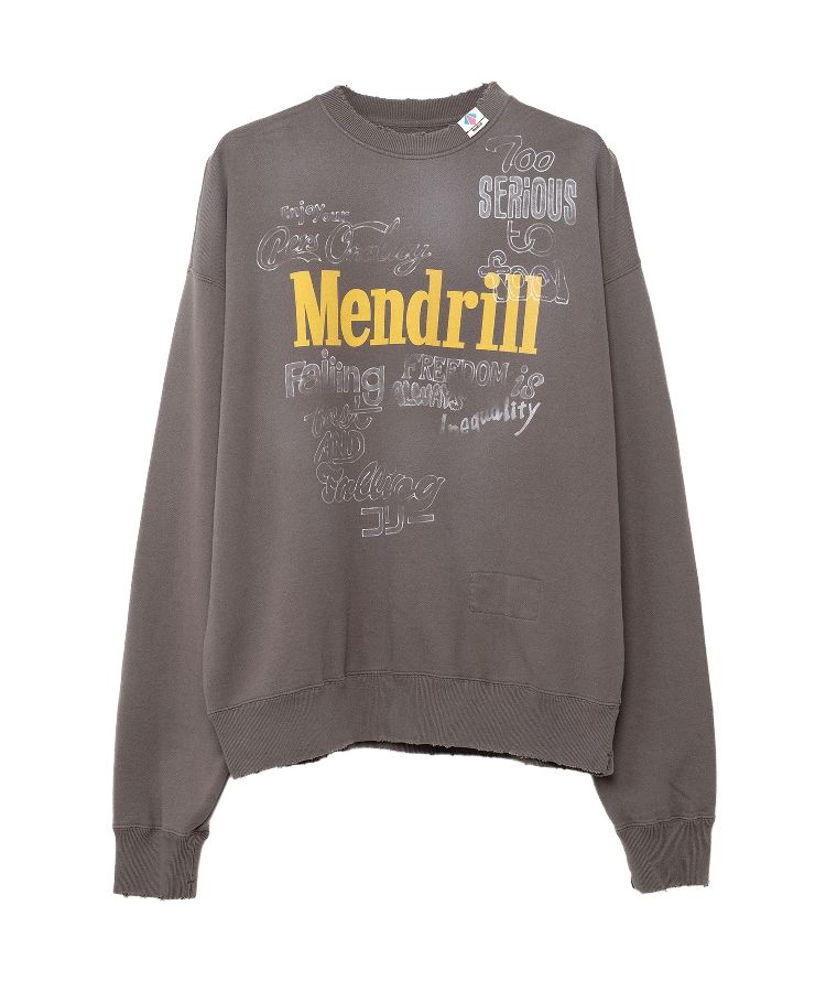 Mendrill X GS. Distressed Pullover Sweatshirt