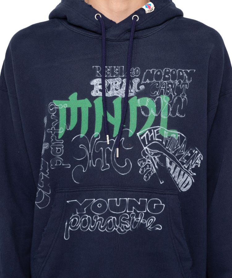 Mendrill X GS. Distressed Hoodie