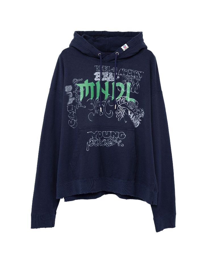 Mendrill X GS. Distressed Hoodie