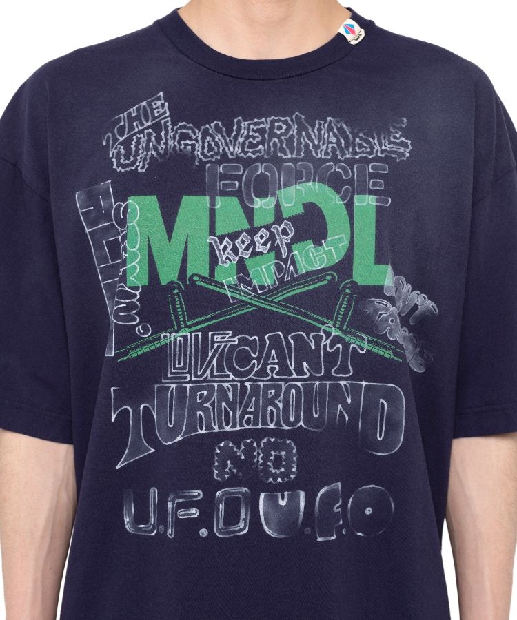 Mendrill X GS. Distressed T-shirt