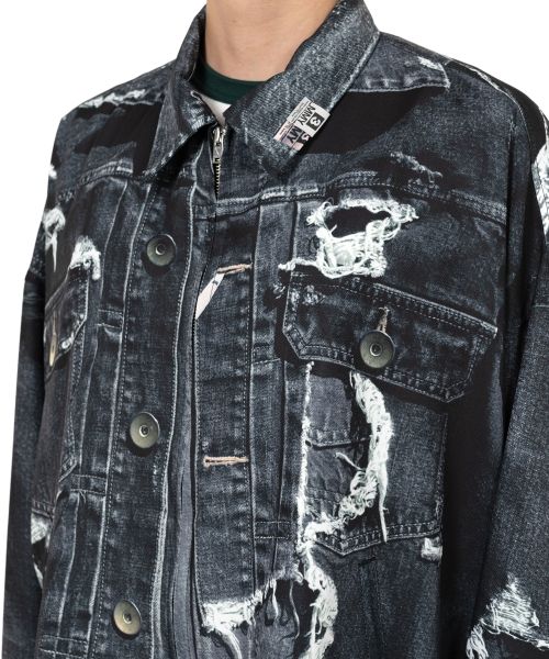 "T.A.T.A x MMY" Trompe-l'oeil Archive Printed Jacket