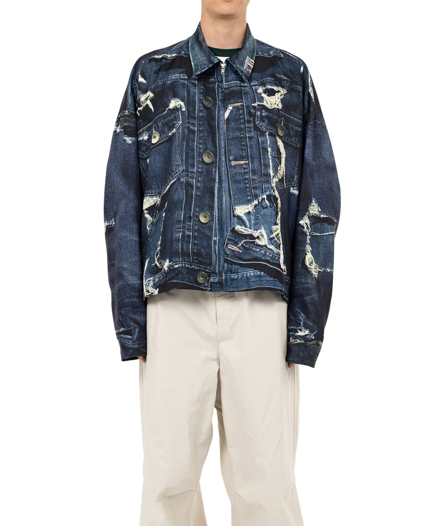 "T.A.T.A x MMY" Trompe-l'oeil Archive Printed Jacket