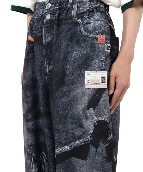 "T.A.T.A x MMY" Trompe-l'oeil Archive Printed Wide Pants