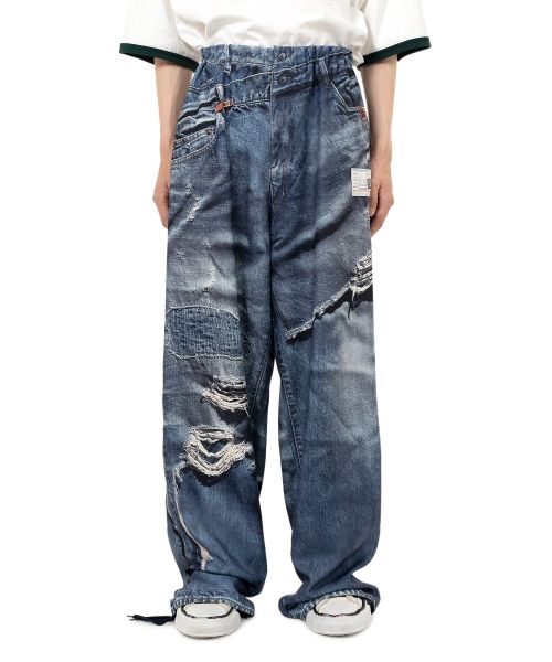 "T.A.T.A x MMY" Trompe-l'oeil Archive Printed Wide Pants