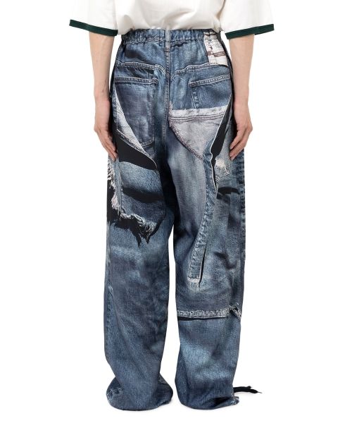 "T.A.T.A x MMY" Trompe-l'oeil Archive Printed Wide Pants