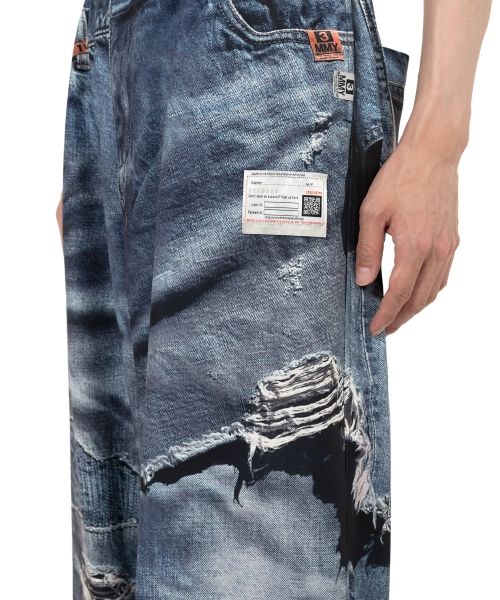 "T.A.T.A x MMY" Trompe-l'oeil Archive Printed Wide Pants