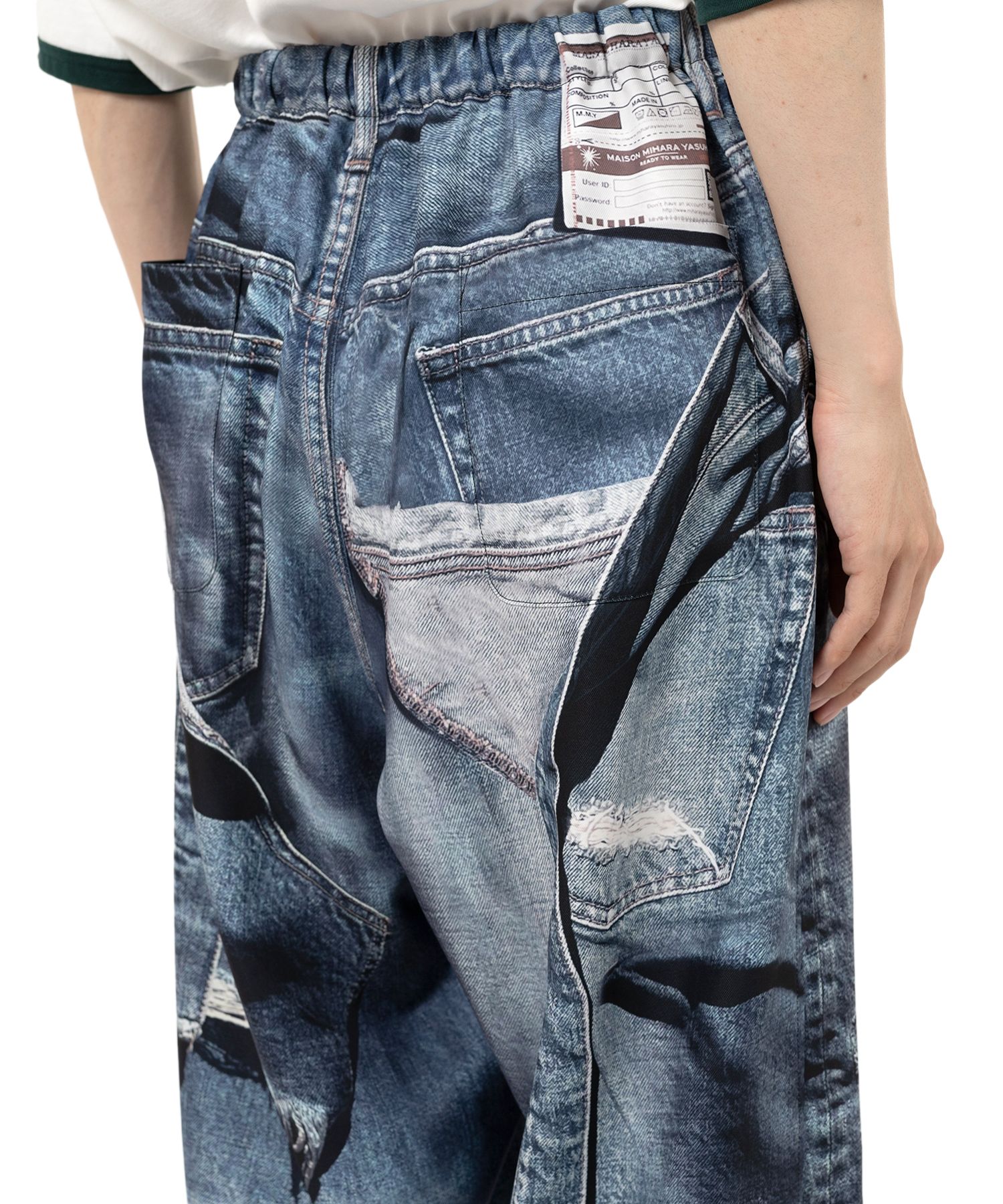 "T.A.T.A x MMY" Trompe-l'oeil Archive Printed Wide Pants