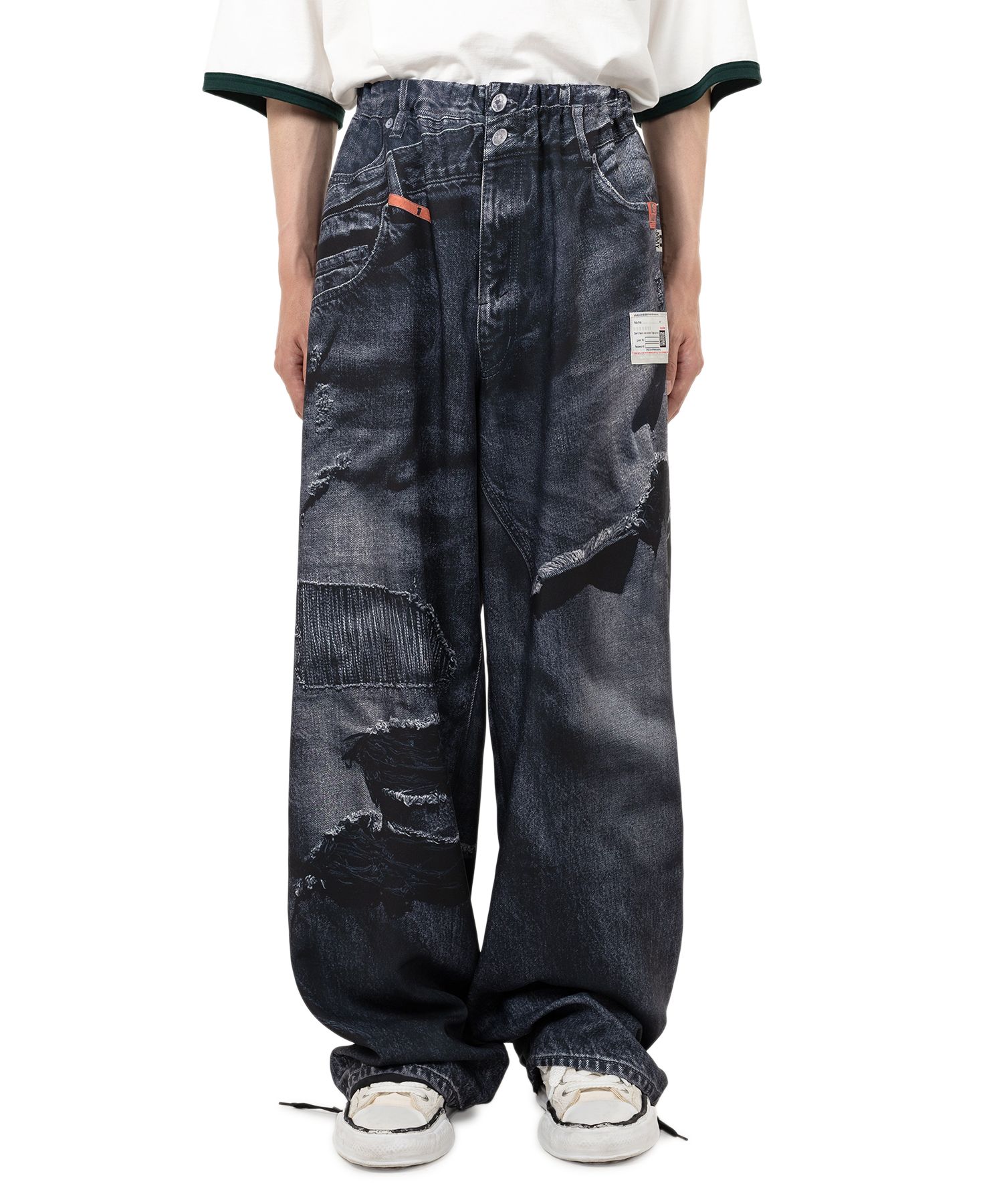 "T.A.T.A x MMY" Trompe-l'oeil Archive Printed Wide Pants