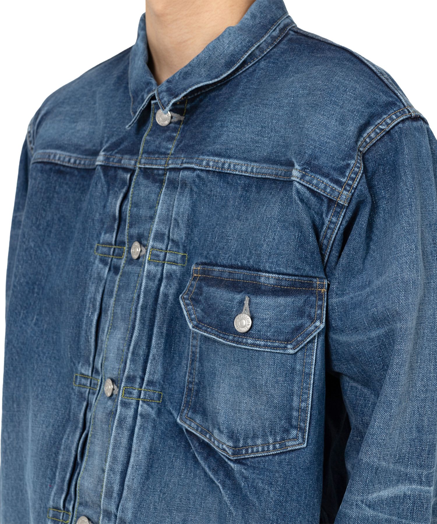 "MASSES x MMY" Hard Wash Denim Jacket