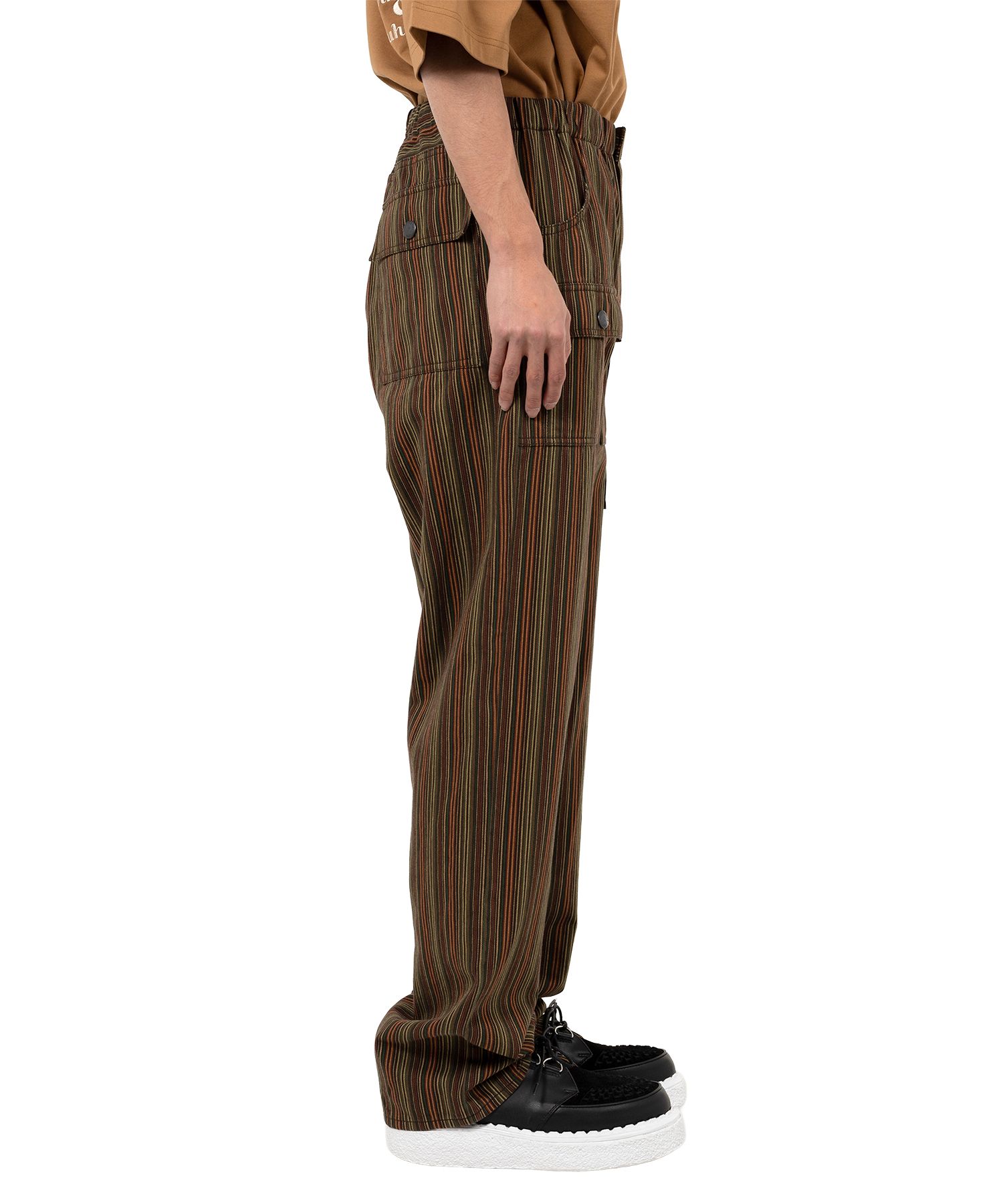 "BEDWIN & THE MMY” Stripe Bush Pants