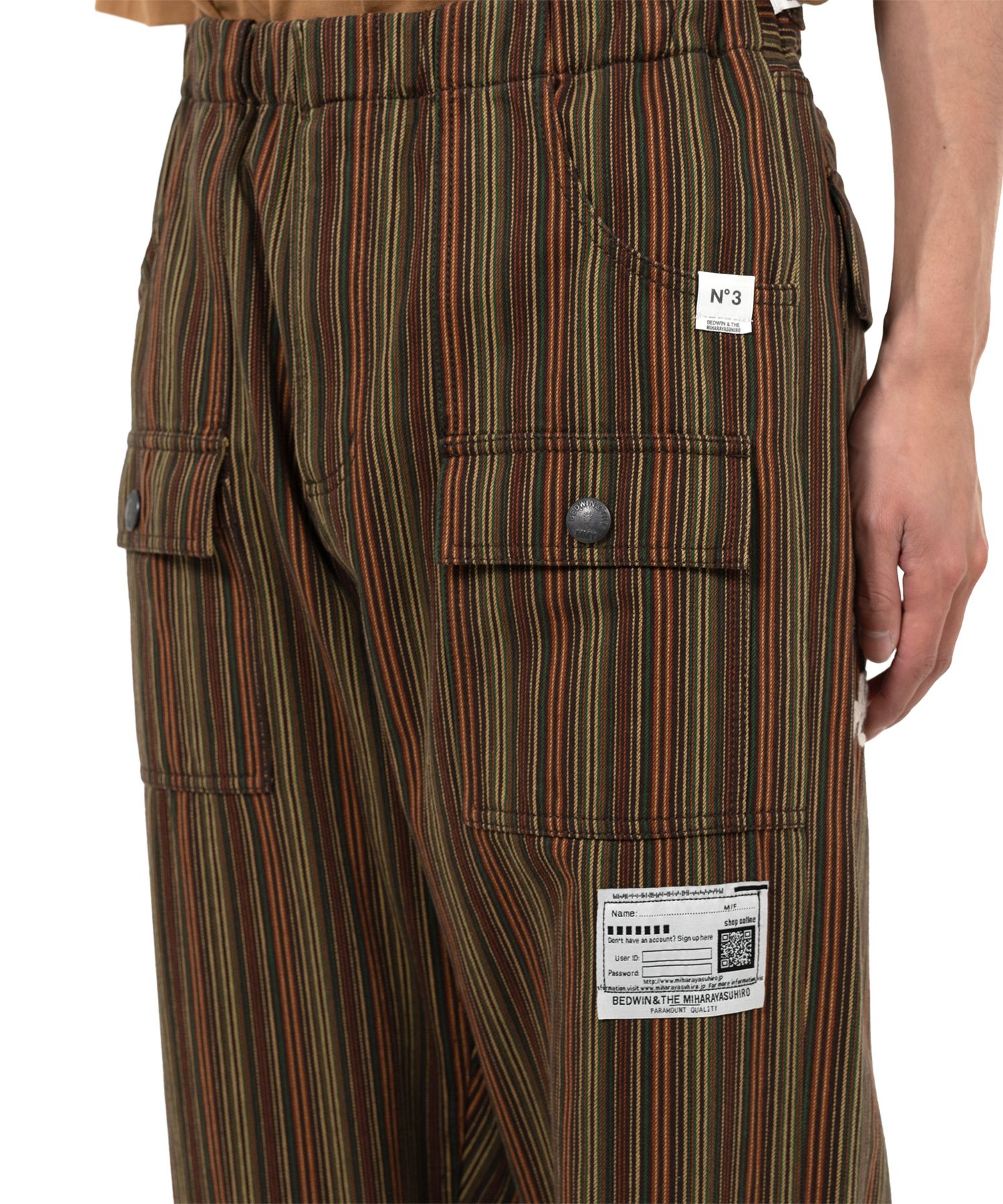 "BEDWIN & THE MMY” Stripe Bush Pants