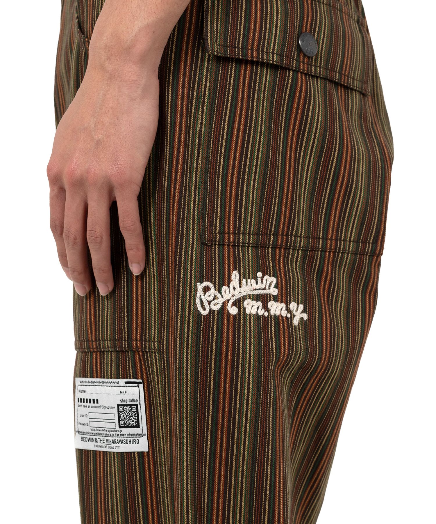 "BEDWIN & THE MMY” Stripe Bush Pants