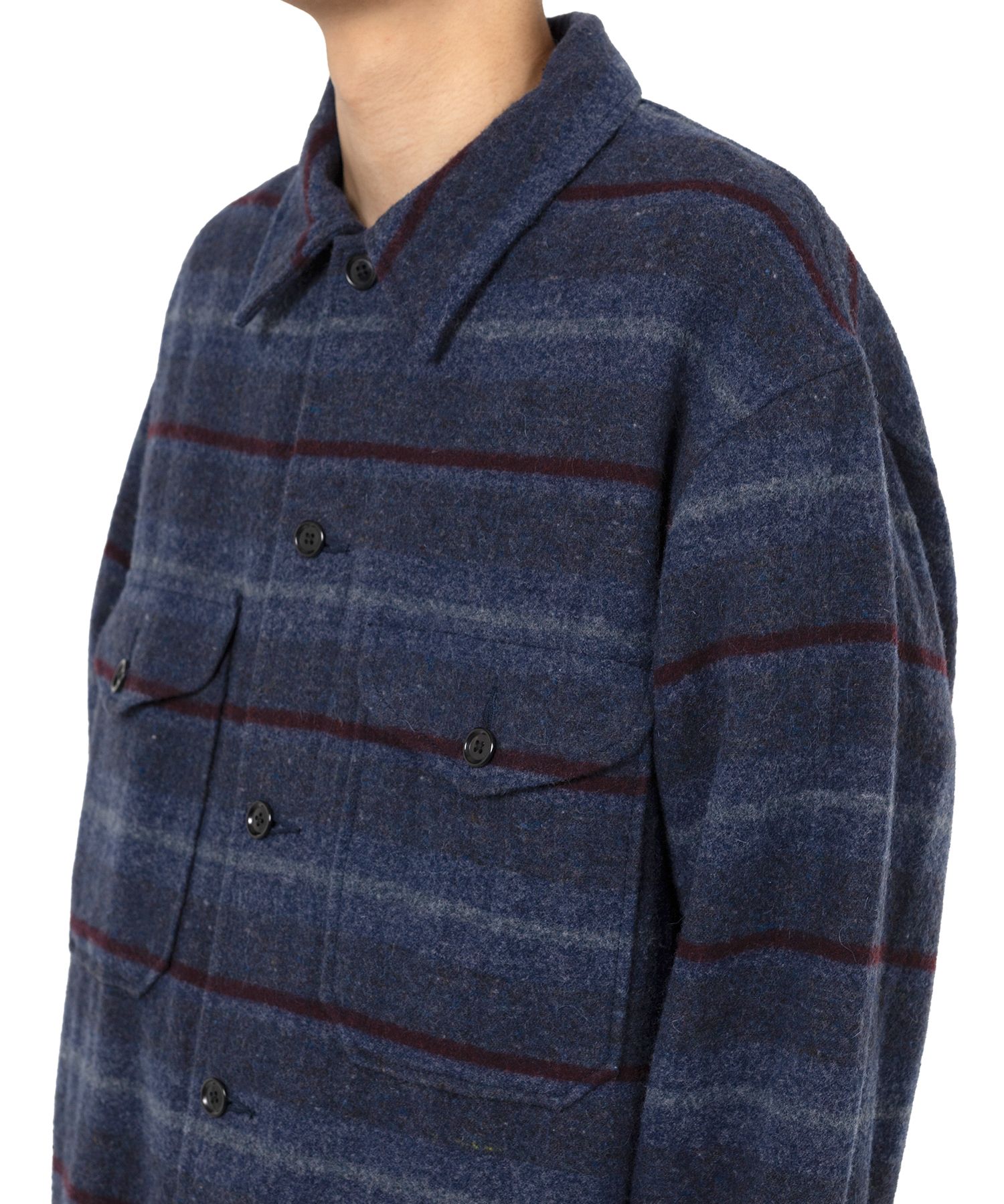 "MASSES x MMY" Wool Blanket Shirt
