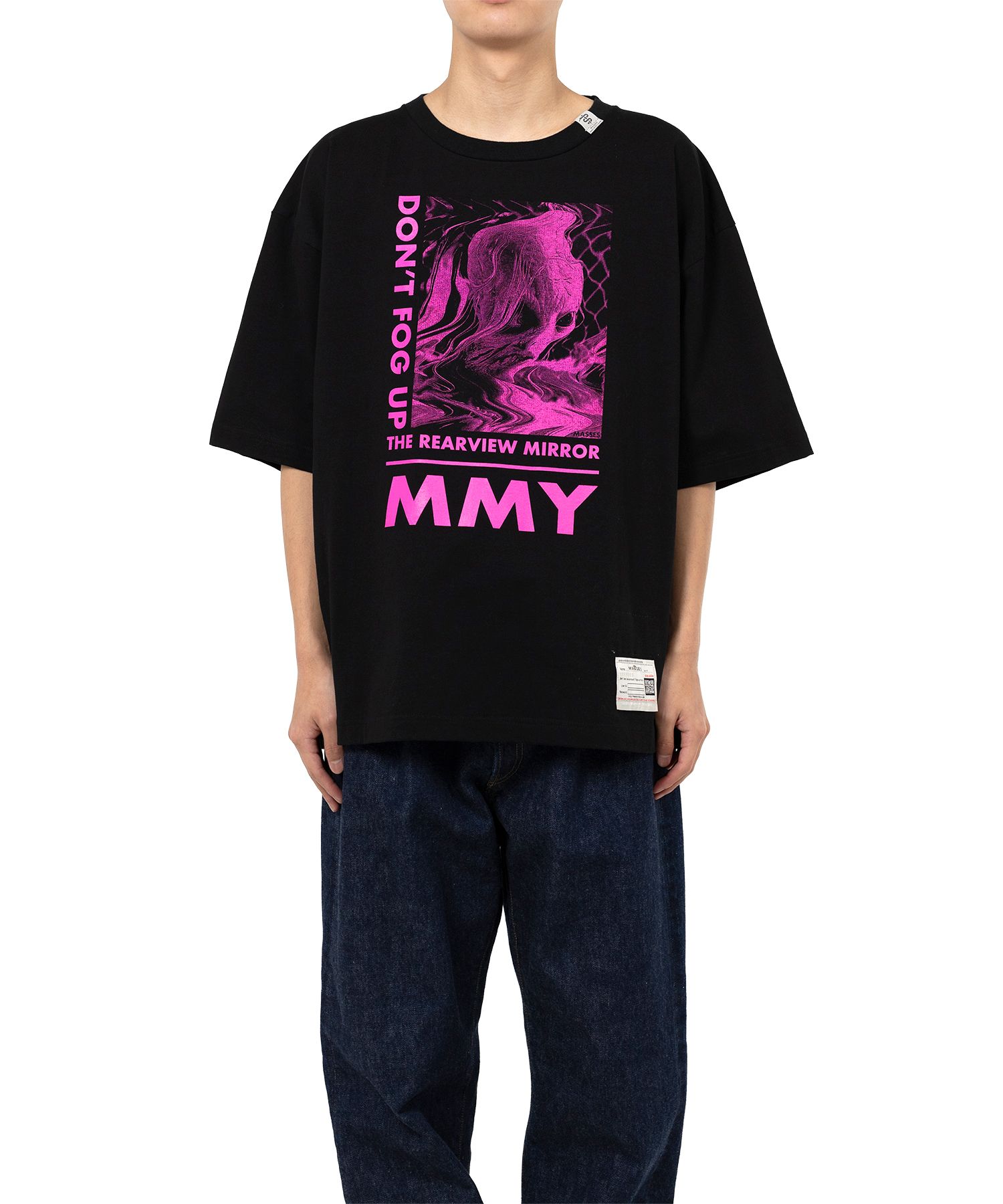 MAISON MIHARA YASUHIRO 半袖Tシャツ 黒 Maison MIHARA YASUHIRO combined T-sh BLACK （メゾン ミハラ