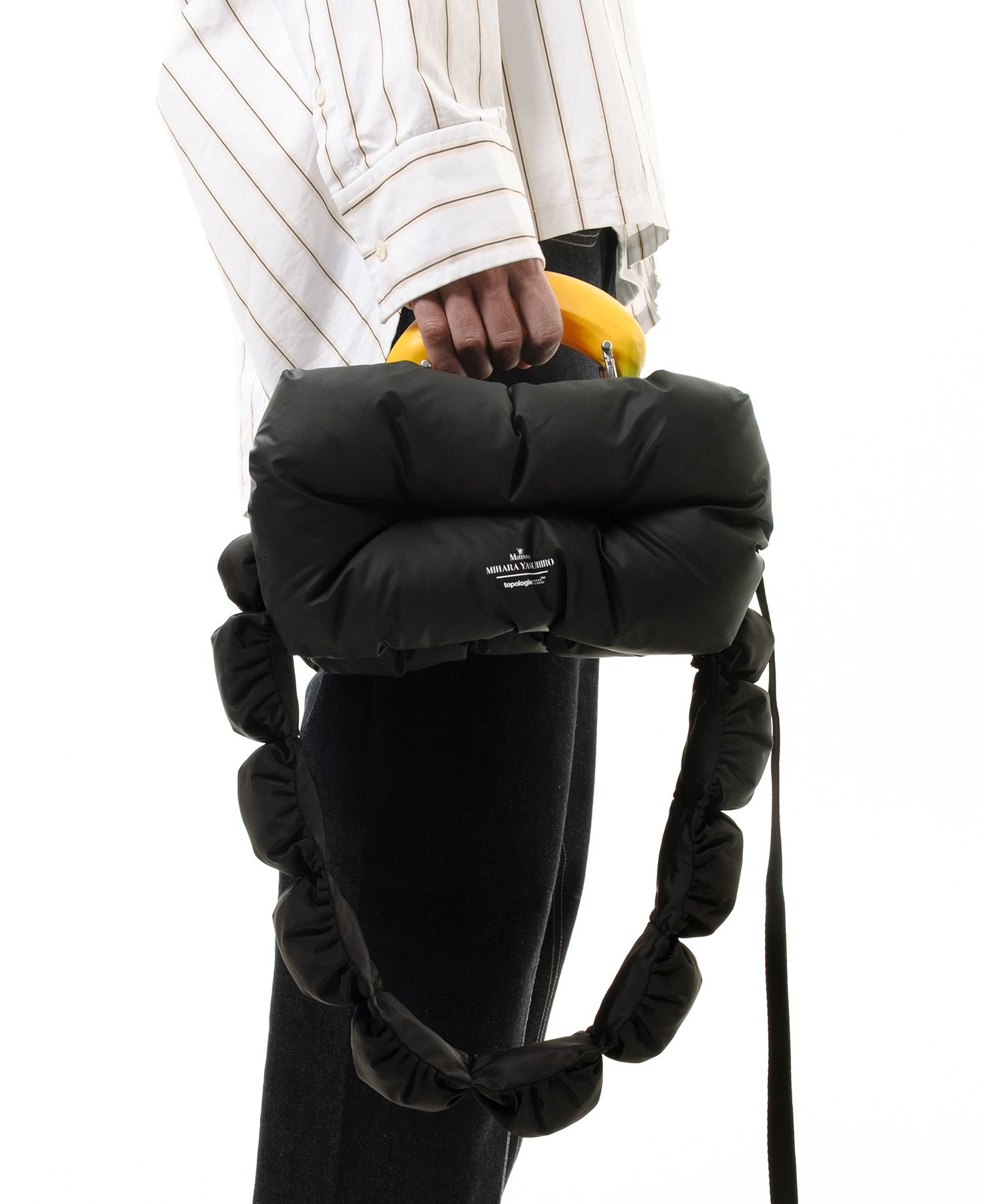 "Topologie x MMY" Bottle Sacoche Black Extra Puff Medium Matt Coated