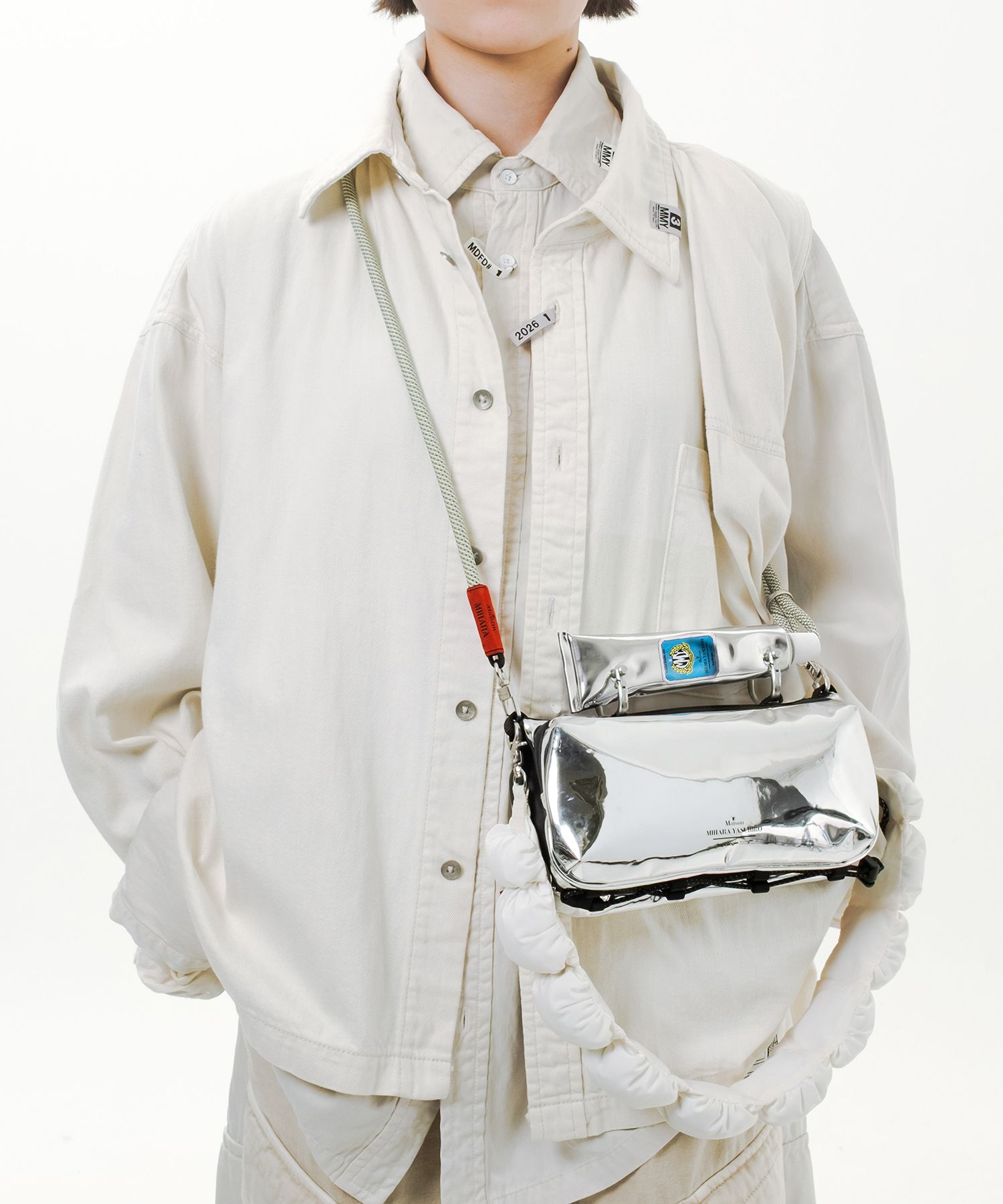 "Topologie x MMY" Bottle Sacoche Mirror Medium Mirror PU