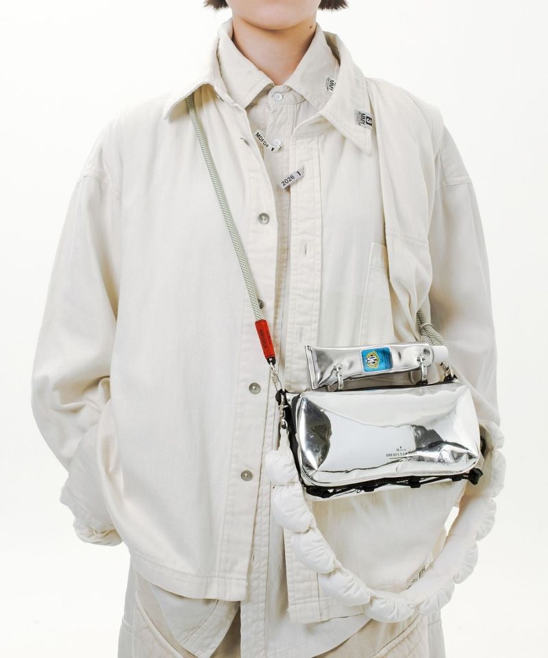 "Topologie x MMY" Bottle Sacoche Mirror Medium Mirror PU