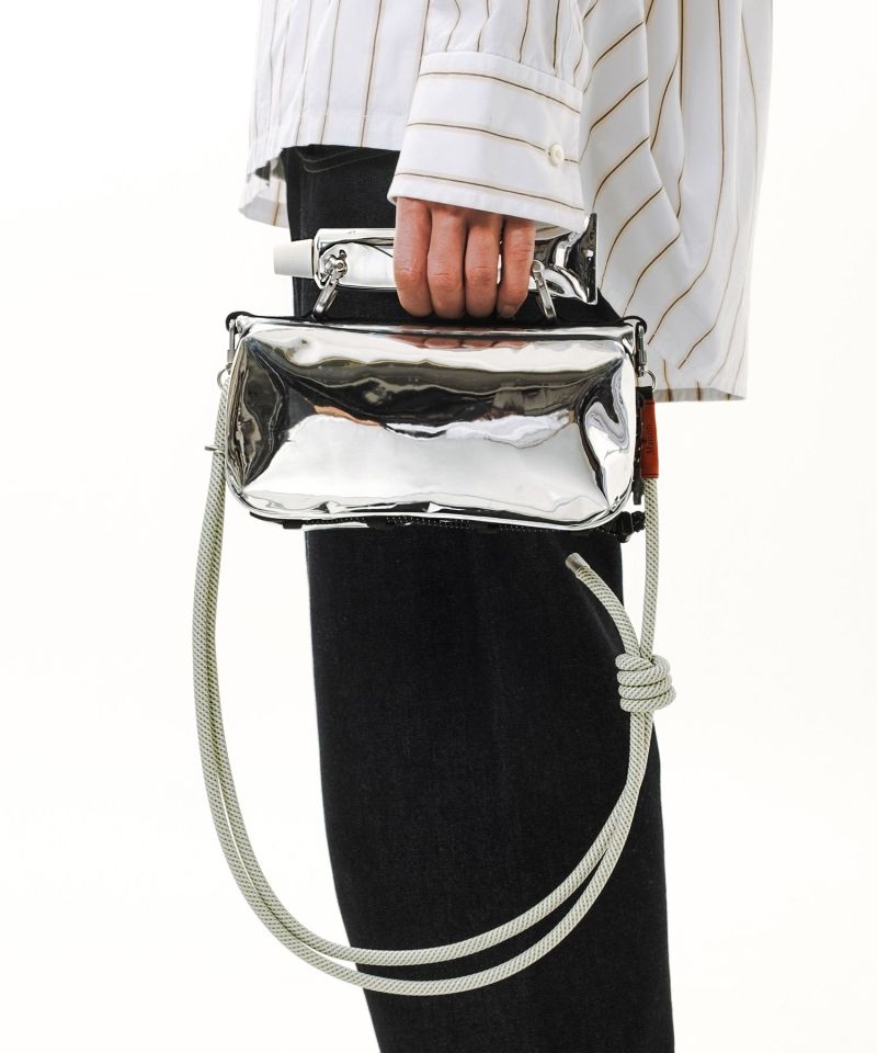 "Topologie x MMY" Bottle Sacoche Mirror Medium Mirror PU