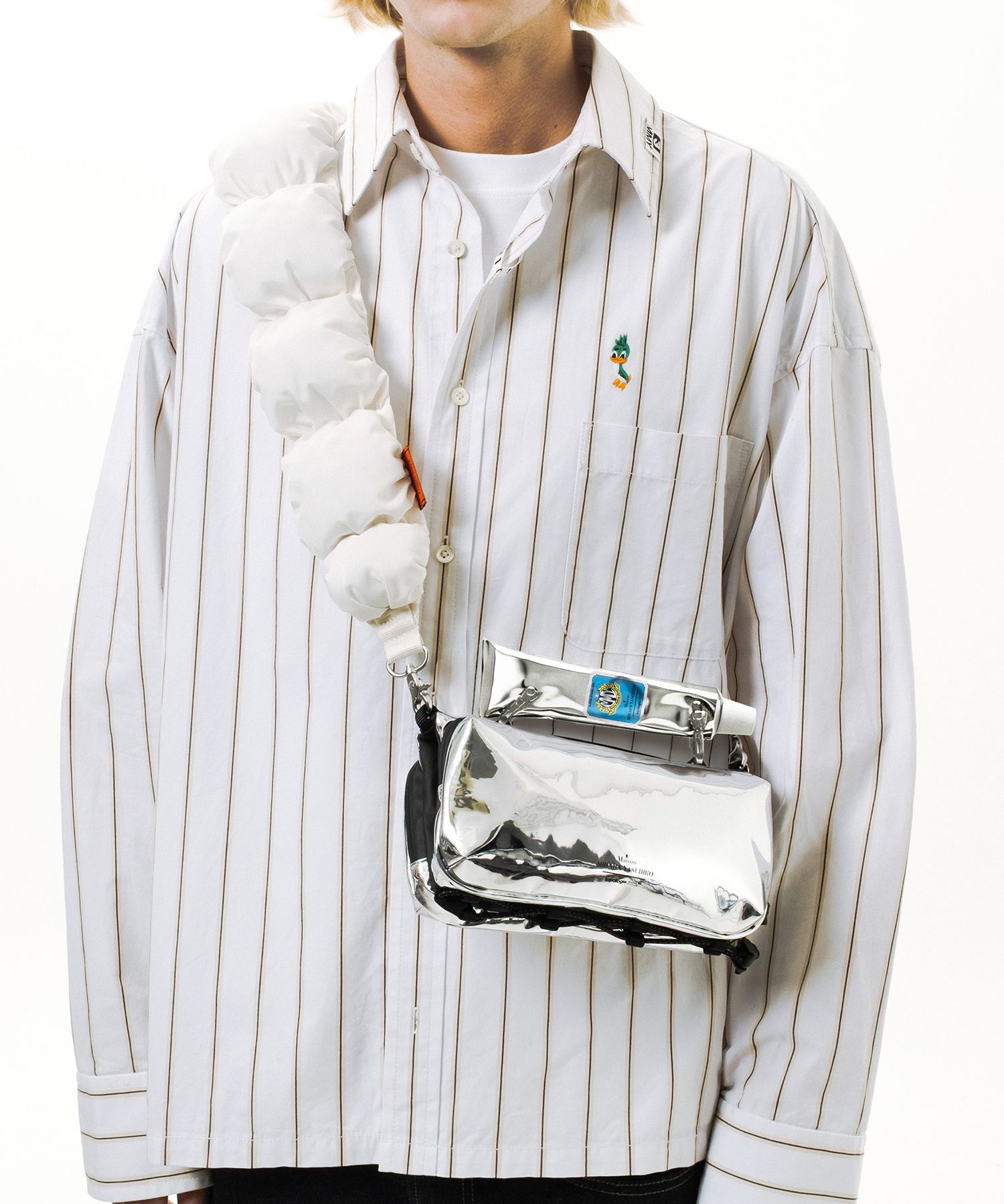 "Topologie x MMY" Bottle Sacoche Mirror Medium Mirror PU