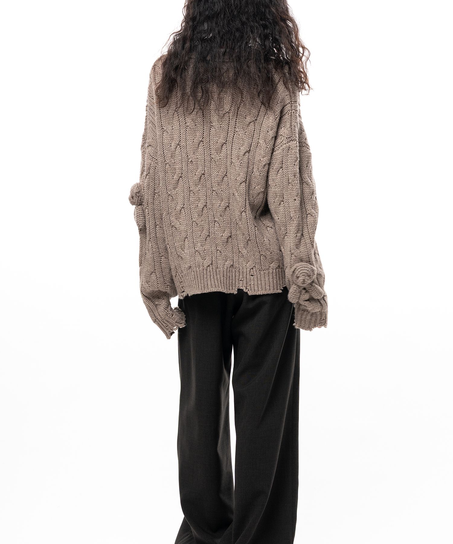"PINK HOUSE x MMY" Bear Motif Knit Cardigan