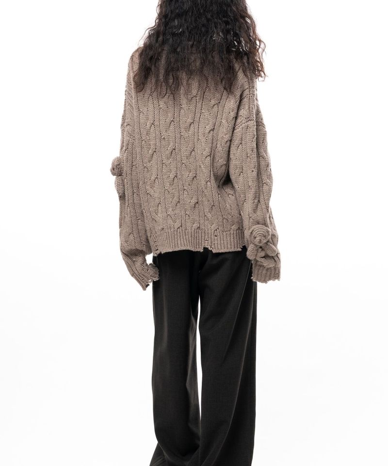 "PINK HOUSE x MMY" Bear Motif Knit Cardigan